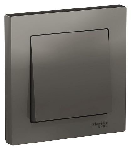 Systeme Electric AtlasDesign Сталь Выключатель 1-клавишный сх.1, 10АХ, в сборе