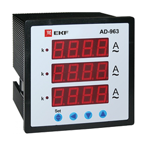 EKF PROxima Амперметр AD-963 цифровой на панель (96х96) трехфазный