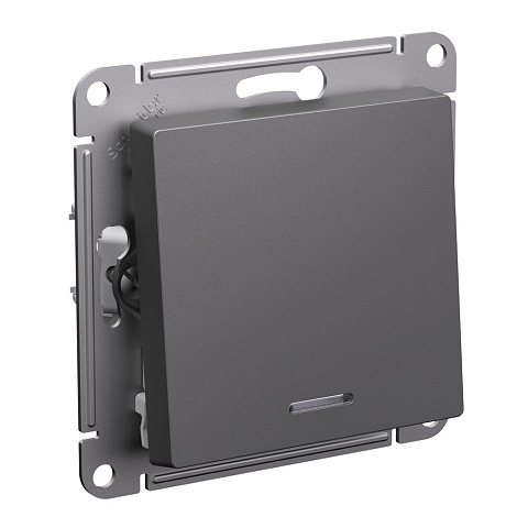 Systeme Electric AtlasDesign Базальт Выключатель 1-клавишный с подсветкой, сх.1а, 10АХ, механизм