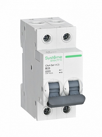 Systeme Electric City9 Set Автоматический выключатель (АВ) B 25А 2P 4.5kA 230В