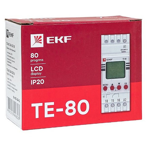 EKF Таймер электронный двухканальный ТЭ-80 24-230В