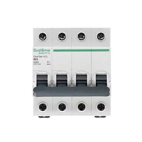 Systeme Electric City9 Set Автоматический выключатель (АВ) B 63А 4P 4.5kA 400В