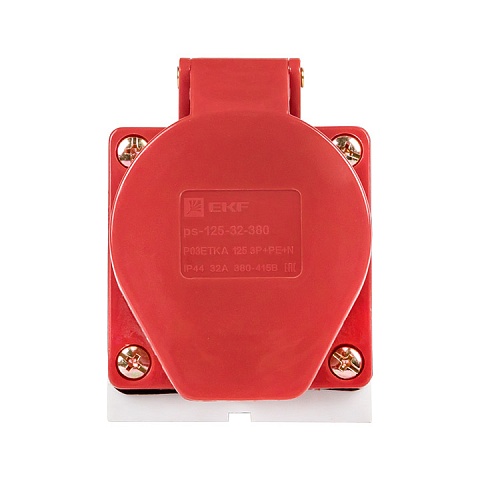 EKF PROxima Розетка стационарная наружная 125 3Р+РЕ+N 32А 380В IP44