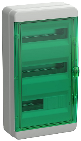 IEK TEKFOR Корпус пласт. КМПн-36 IP65 зелен. прозр. дверь