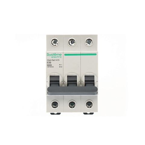 Systeme Electric City9 Set Автоматический выключатель (АВ) С 32А 3P 6kA 400В