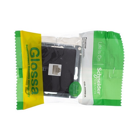 Systeme Electric Glossa Шоколад Мех Розетка компьютерная RJ45 кат.5E