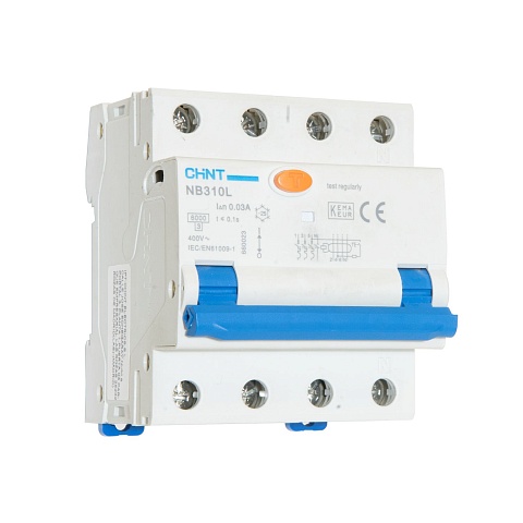 CHINT Диф. автомат NB310L 3N 3P+N 25A 30mA, тип AС, х-ка C, 6kA