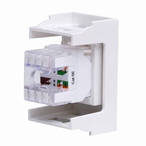 DKC Комп.роз. RJ45 кат.5e, 8P8C,  Viva, белая, 1мод