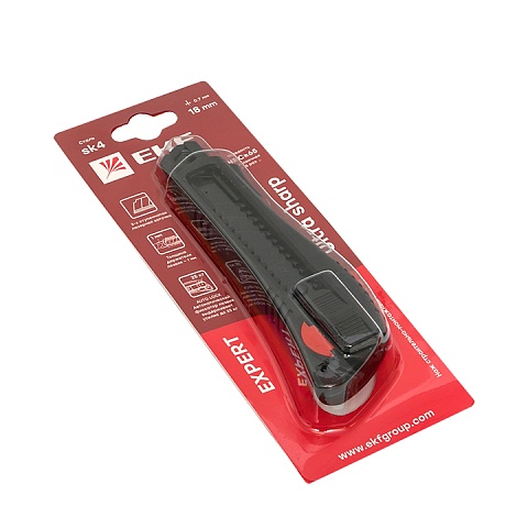 EKF Нож строительно-монтажный 18 мм НСМ-50 (18мм)(SK4) Heavy Duty (до 25 кг) Expert