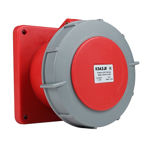 КЭАЗ Розетка 345-125А-6h-380AC-3P+PE+N-IP67