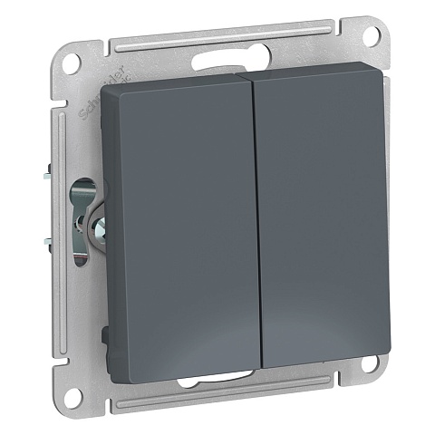 Systeme Electric AtlasDesign Грифель Выключатель 2-клавишный сх.5, 10АХ, механизм