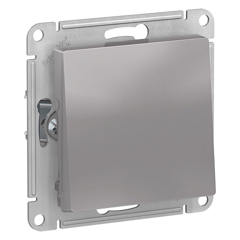 Systeme Electric AtlasDesign Aqua Алюминий Переключатель 1-клавишный IP44, сх.6, 10АХ, механизм