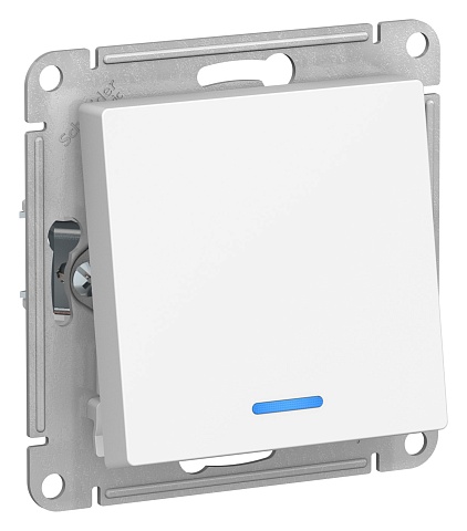 Systeme Electric AtlasDesign Бел Переключатель 1-клавишный с подсветкой, сх.6а, 10АХ, механизм