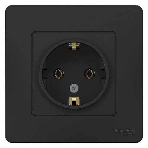 Systeme Electric Blanca внутр Антрацит Розетка с/з без шторок, 16А, 250В