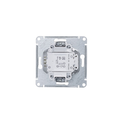 Systeme Electric Glossa Платина Выключатель 2-клавишный с подсветкой, сх.5а, 10AX