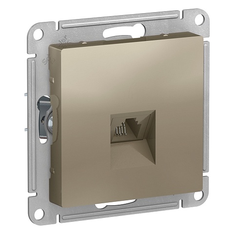 Systeme Electric AtlasDesign Шампань Розетка телефонная RJ11, механизм