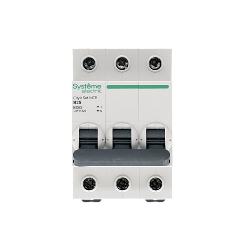Systeme Electric City9 Set Автоматический выключатель (АВ) B 25А 3P 4.5kA 400В
