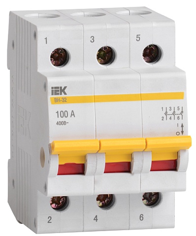 IEK KARAT Выключатель нагрузки (мини-рубильник) ВН-32 3Р 100А