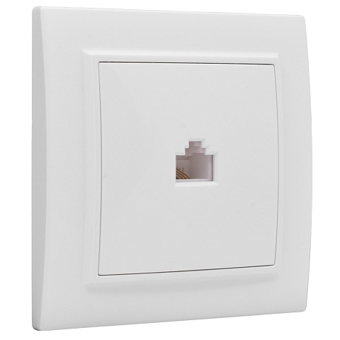 EKF Basic Минск Белый Розетка RJ-45, СП