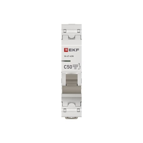 EKF Автоматический выключатель 1P 50А (C) 6кА ВА 47-63N PROxima