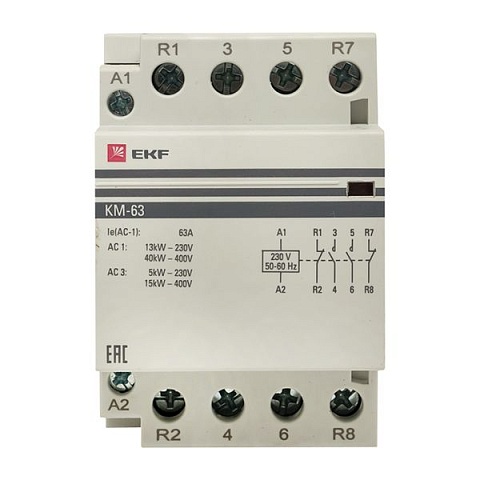 EKF PROxima Контактор модульный КМ 63А 2NО+2NC (3 мод.)