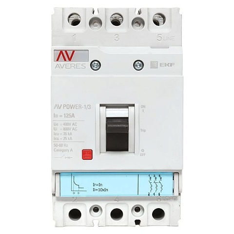 EKF Averes Автоматический выключатель AV POWER-1/3 125А 35kA TR