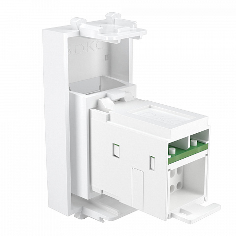 DKC Компьютерная розетка RJ-45 модульная, кат.6, "Avanti", "Белое облако", 1 модуль