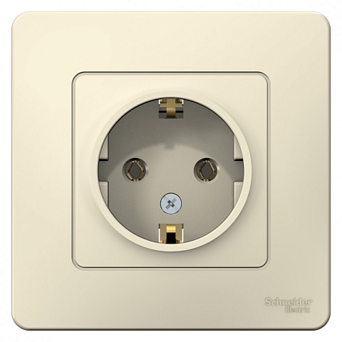 Systeme Electric Blanca внутр Молочная Розетка с/з без шторок, 16А, 250В