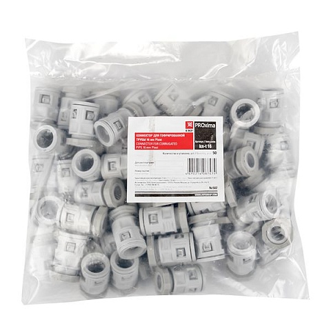EKF PROxima Коннектор для гофрированной трубы (16мм.) (50шт.) Plast PROxima