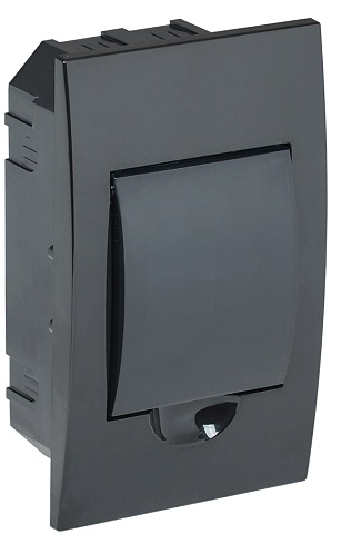 IEK KREPTA 3 Корпус пластиковыйЩРВ-П-4 IP41 черный скрыт.монтаж