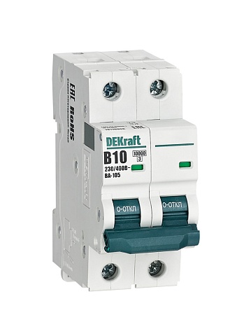 Dekraft Автоматический выключатель ВА105-2P-010A-B