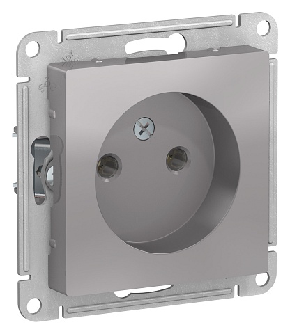 Systeme Electric AtlasDesign Алюминий Розетка б/з, 16А, механизм