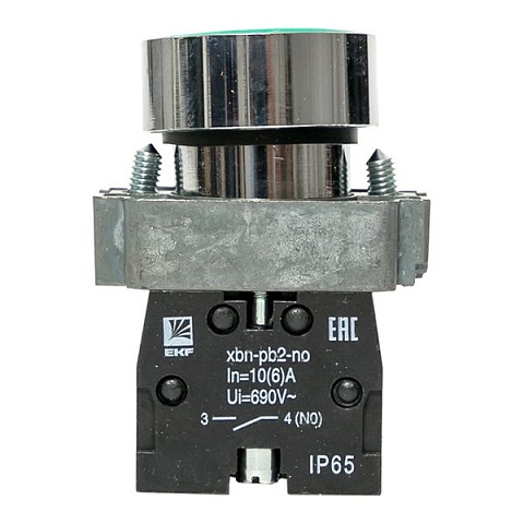 EKF PROxima Кнопка BA31 зеленая NO IP65