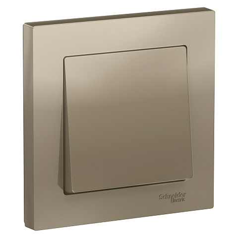 Systeme Electric AtlasDesign Шампань Выключатель 1-клавишный сх.1, 10АХ, в сборе