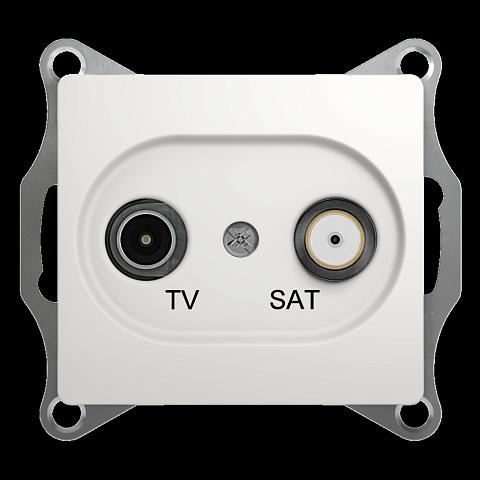 Systeme Electric Glossa Бел Розетка TV-SAT проходная 4DB