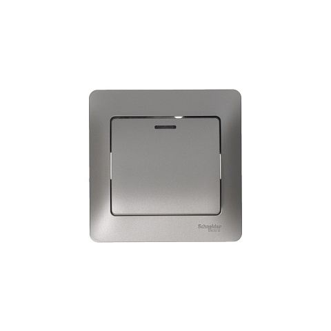 Systeme Electric Glossa Платина Переключатель 1-клавишный с подсветкой, сх.6а,10AX