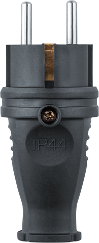 Navigator Вилка 61 368 NCA-PLR02-16A-E-IP44-BL прямая с/з каучук черная