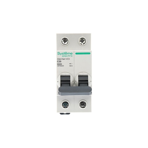 Systeme Electric City9 Set Автоматический выключатель (АВ) С 20А 2P 6kA 230В