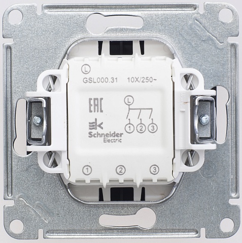Systeme Electric Glossa Шоколад Выключатель 3-клавишный сх.3, 10AX