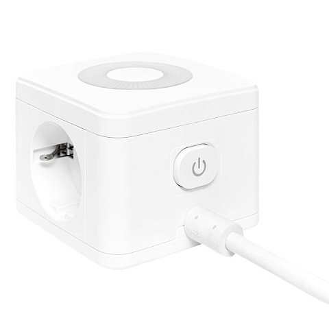 EKF PROxima Удлинитель "Куб" 2 гнезда 2USB 2,4А+Type C + Ночник 1,3 метра 1мм2
