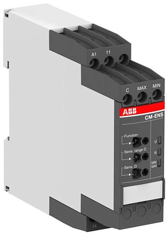 ABB Реле контроля уровня жидкости CM-ENS.13S, слив (чувствит. 5- 100кОм) 110-130В АС, 220-240В АС, 1ПК, винт. заж.