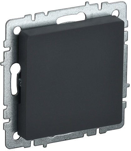 IEK BRITE BASE Графит Заглушка c суппортом МЗ10-БрГ