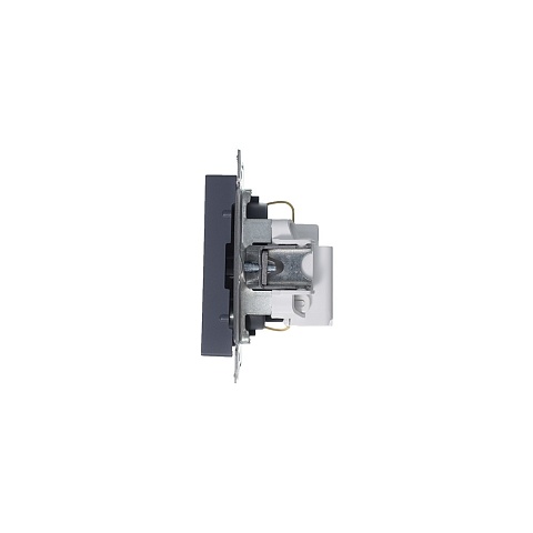 Systeme Electric AtlasDesign Грифель Розетка с/з со шторками, 16А, механизм
