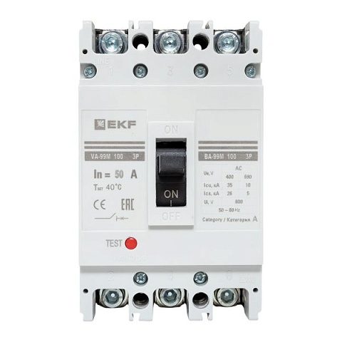 EKF PROxima Автоматический выключатель ВА-99М 100/ 50А 3P 35кА