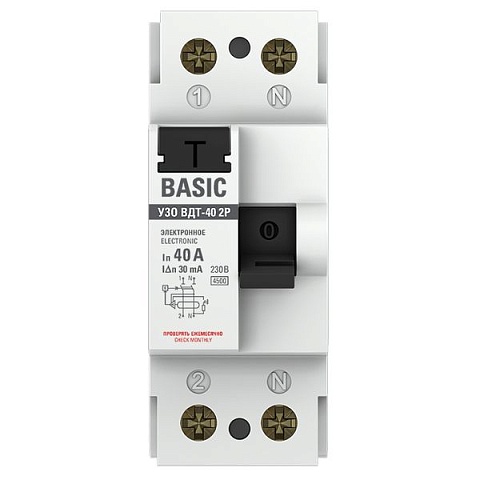 EKF Basic ВДT-40  УЗО 2P 40А/30мА (AC) электронное