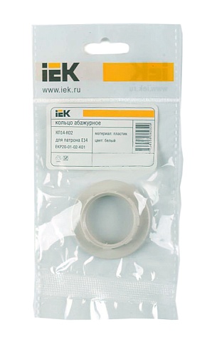 IEK Кольцо к патрону, пластик, Е14, белый