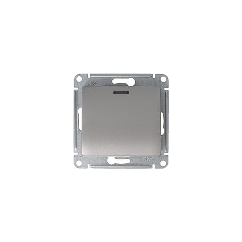 Systeme Electric Glossa Платина Переключатель 1-клавишный с подсветкой, сх.6а,10AX