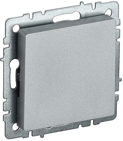 IEK BRITE BASE Алюминий Заглушка c суппортом МЗ10-БрА
