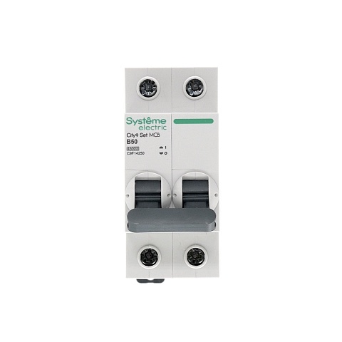 Systeme Electric City9 Set Автоматический выключатель (АВ) B 50А 2P 4.5kA 230В