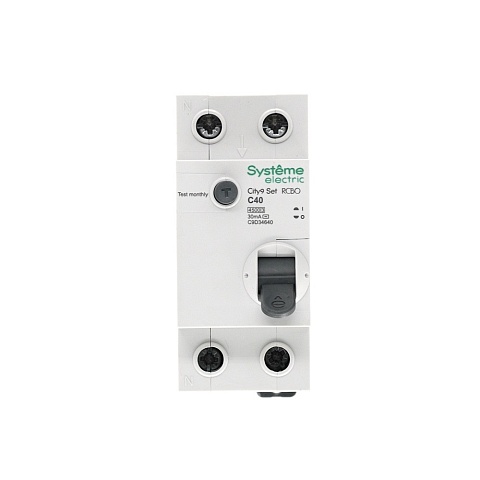 Systeme Electric City9 Set Авт. выкл. диф. тока (АВДТ) 1P+N С 40А 4.5kA 30мА Тип-AС 230В